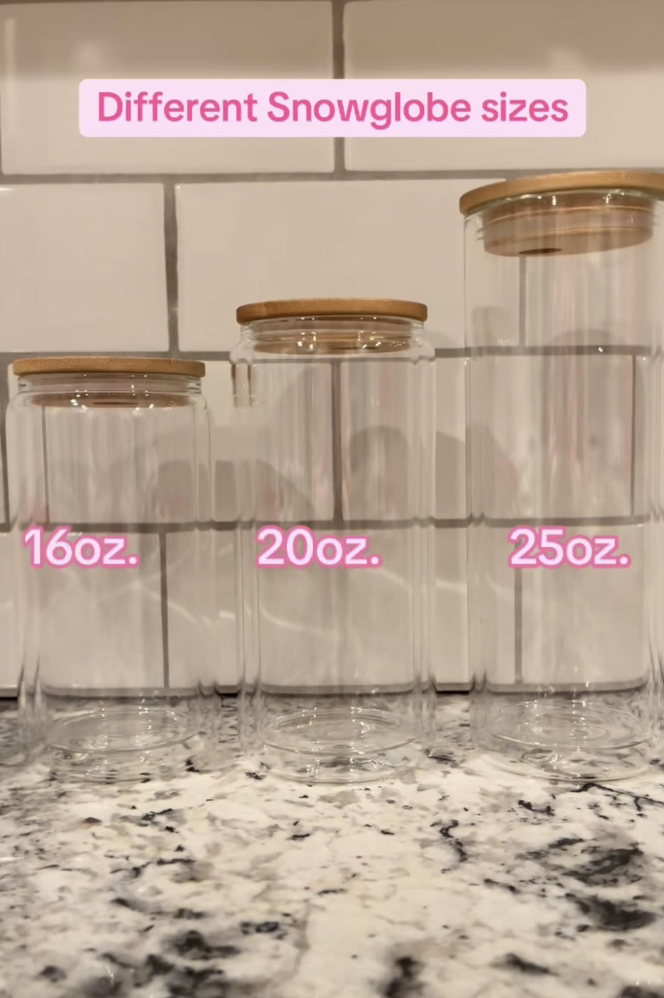 CUSTOM 24 OZ SNOWGLOBE TUMBLER (PLASTIC ONLY)